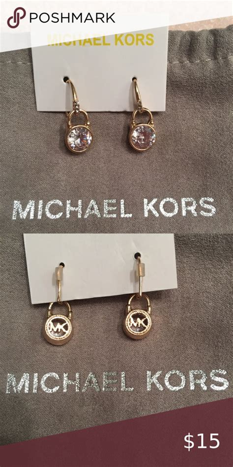 michael kors gold earrings|michael kors replacement earring backs.